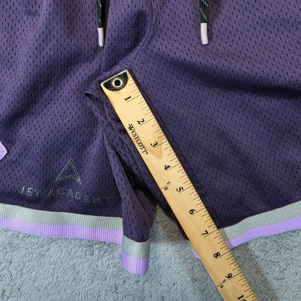 Legends Performance Shorts Mens Large Purple Mesh Zipper Pockets Logo Lined